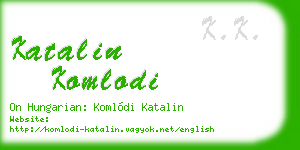katalin komlodi business card